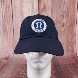 *FLAW READ* Lululemon Womens Baller Hat Logo Patch Navy Blue Fits Small